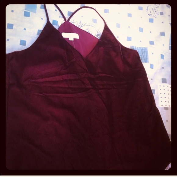 Beautiful Velvet Maroon spaghetti strap top NWT MP - Picture 2 of 8
